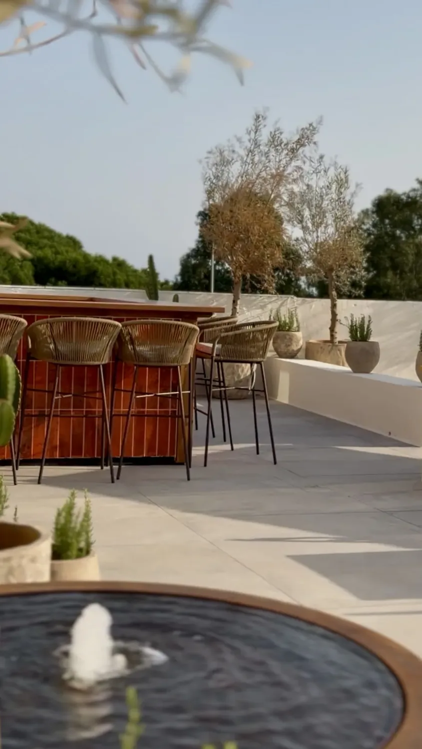 Restaurant interior towards the terrace at salú Calahonda